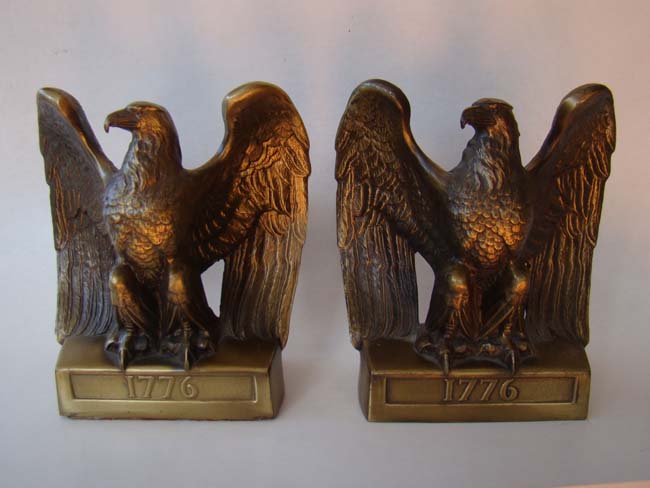 American eagle 1776 bookends circa 1960 by Philadelphia Mfg.